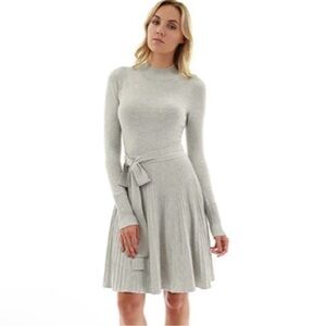 Patty Boutik Gray Fit & Flare Sweater Dress